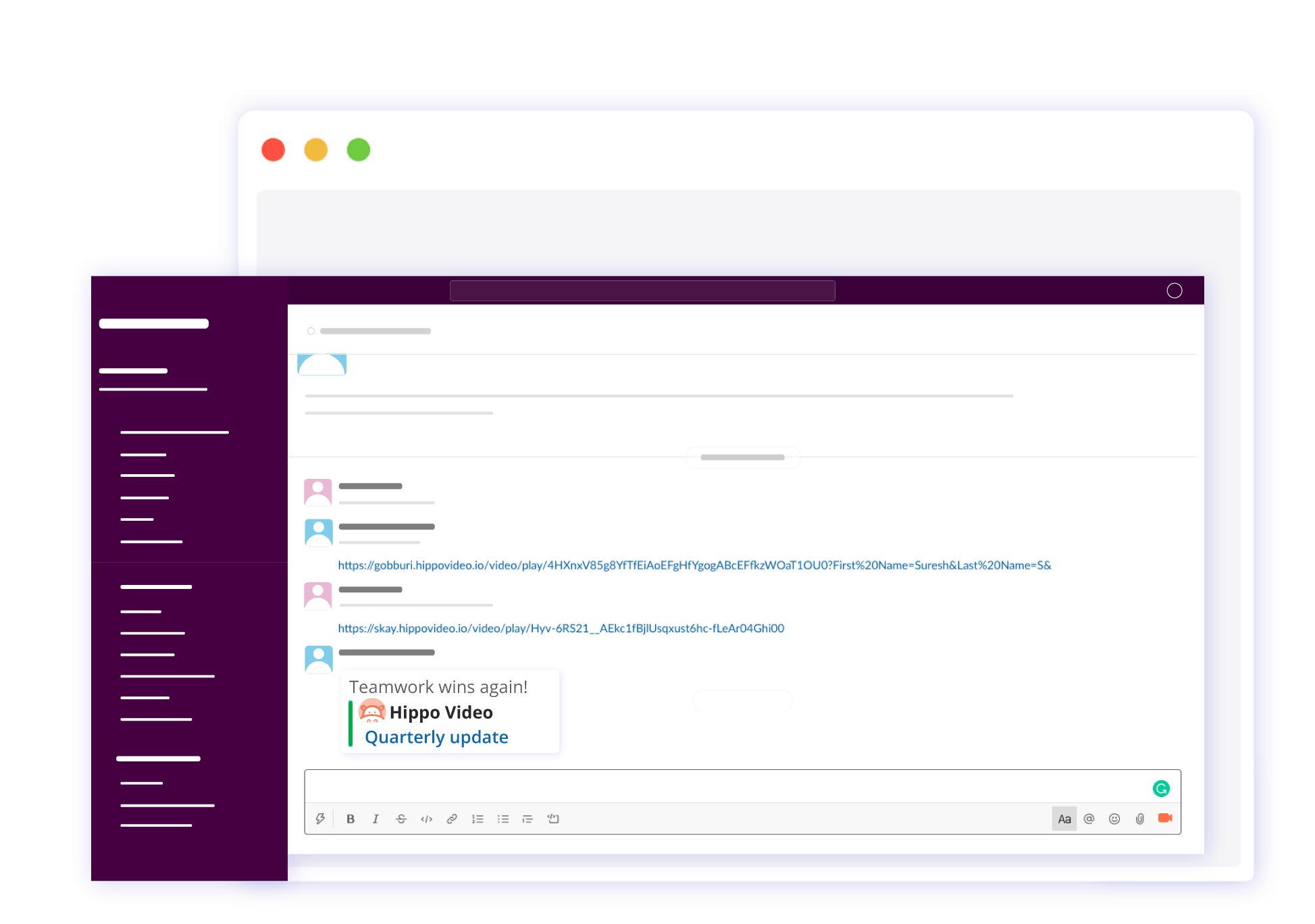 Record and share videos within slack